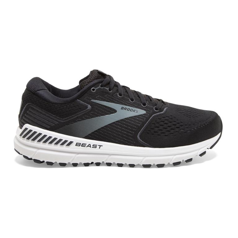 Brooks Beast '20 - Mens Road Running Shoes - Black/Ebony/Grey/Charcoal (38157MCRY)